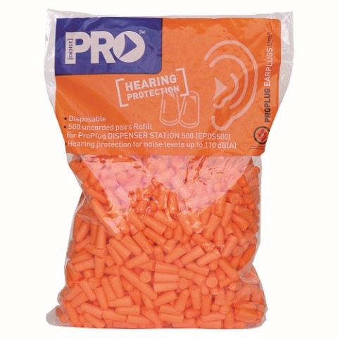 PRO PLUG EARPLUG REFILL ONLY (500 PAIRS)